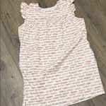 Erica Wilson White and Red Pajama dress loungewear size medium Pink Photo 0