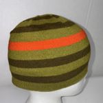 Patagonia Gorpcore Outdoor Knit Wool Green Striped Beanie Hat Cap Toboggan Photo 4