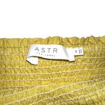 ASTR The Label Mason Short Puff Sleeve Smocked Yellow Crop Top in Lemon MEDIUM Photo 4