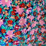 Loft  Floral Bright Dress Coastal Boho Tie Back Medium Petite Photo 5