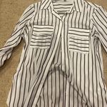 EXPRESS Striped Button Up Blouse Photo 1