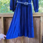 Schrader Sport Custom Casuals 80's Era Women's Vintage Blue Pleated Dress Size M Size M Photo 5