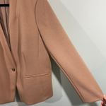 Ann Taylor  Women Tan No Collar One Button Double Knit Cutaway Blazer Size 18 Photo 5