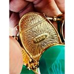 Tasha 3pc Fashion Jewelry Set Green Statement Necklace Dangle Earrings Bracelet Green Photo 8