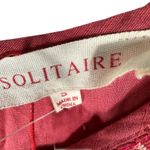 Solitaire  Dark Salmon Pink Floral Embroidered Loose Fit Top Small Photo 2