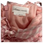Lovers + Friends Lovers Friends Mini Dress Womens XS Pink White Striped Tiered Lace Up Coquette Photo 6