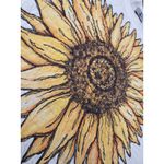 INOAH Crinkle Sunflower Wearable Art White Blouse Shirt Size Small Short Sleeve Photo 1