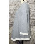 J Jill Gray 3/4 Sleeeve Shirt Fringe Edge Women’s S Casual‎ Neutral Photo 1