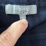 Habitat L Washed Terry Chili Flood Pants Wide Leg Navy Pockets Elastic Waist Photo 5