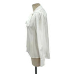 HAVELESS Shine Tie Blouse in White Neck Tie Pussybow One Size Size undefined Photo 5