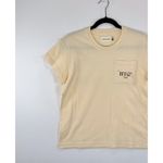 NWT Honor The Gift Women Shirt Beige Crewneck Graphic Short Sleeve Pocket Tee XS Tan Photo 4