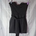 Strapless bodycon romper with pockets Black Size M Photo 5