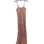 SO  Small Ruched Orange Purple Pink Floral Paisley Romper Boho Beach Jumpsuit Photo 1