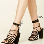 Forever 21 ✨
Women's Blue Faux Suede Lace-up Heels✨ Photo 0