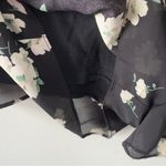 Anthropologie English Factory Black Floral Romper Long Bell Sleeves Preppy Flowy Photo 5