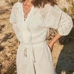 White House | Black Market NEW‎  Long-Sleeve White Eyelet Dress, S Photo 0