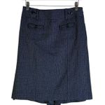 Ann Taylor Skirt Womens 2 Black Wool Blend Pleated Geometric Preppy Career Work Gray Photo 0