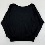 Free People NWOT Womens L Sequined Cardigan Sweater Black Button Front Knit Top Photo 7