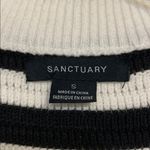 Sanctuary  WOMENS BUTTON FRONT KNIT BLACK WHITE STRIPE MINI DRESS SMALL Photo 2