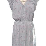 Signature Studio Casual Pinstripe Floral Dress with V-Neck and Elastic Waist - Summer Ready! Photo 0