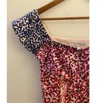 Julia Jordan NWT  Dress Rainbow Floral Multi Flutter Sleeve Ruffle Button Front 2 Photo 4