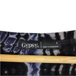 Gypsy 05 Gypsy 5 Shirred Tie Dye Mini Dress in Black & Blue Size Small Photo 11