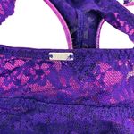 PINK - Victoria's Secret  Purple High Neck Lace Bralette Size Small Photo 3