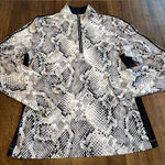 Tail 1/4 Zip Black Gray White Snake Skin Pattern Photo 0