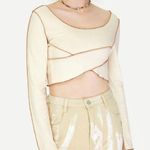 Cider Beige Stitching Rib Top Photo 0