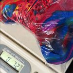 Peter Nygard  women's large multicolor roll sleeve tunic red beaded sheer light Photo 9