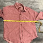 Mauve corduroy oversized tortoise button up top Photo 7