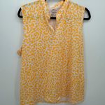 Nike Dri-fit Golf Pullover Tank Women XXL V Neck Orange Print Pickleball Tennis Photo 0