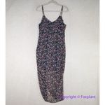 Allison Joy floral spaghetti adjustable strap ruched dress, size L Photo 7