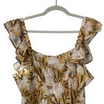 Madewell NWT Angelina Floral Sleeveless Yellow Tan Maxi Slip Dress Size 12 Photo 6