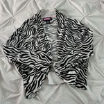 Black and white zebra print cardigan Photo 1