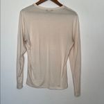 Saint + Sofia Austen Crew Neck Long Sleeve Shirt Cream Size 12 Photo 2