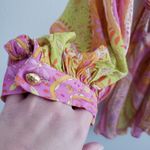 ZARA Bohemian Long Sleeve Open Side Paisley Mini Dress Photo 4