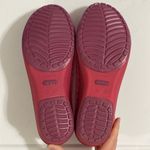 Crocs Deep pink and purple Carlisa Animal Mini Wedge shoes size 10 Photo 8