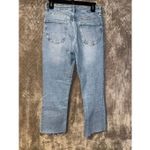 ZARA  medium wash high rise raw hem crop jeans size 4 #749 Photo 4