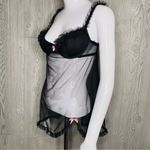 Victoria's Secret Victorias secrets push up sheer black lingerie teddy baby doll dress size 36b Photo 1