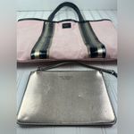 Victoria's Secret Victoriaโs Secret Pink Tote Bag & Metallic Wristlet Photo 3