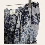 Misa  Nadia Purple Blue Strapless Floral Print Tiered Maxi Dress Size M Photo 6