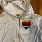 Aviator Nation NWT  RAINBOW HEART STITCH WITH GOLD ZIPPERS Photo 1