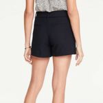 Ann Taylor  Tailored Black Belted Flowy Shorts Size 2 NWT Photo 5