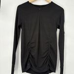 Athleta Long Sleeve Activewear Top With Rouched Sides And Pockets Size Women's M Photo 0