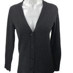 C by Bloomingdale's 100% Cashmere Black Knit Long Sleeve Cardigan Sweater Top S Photo 0