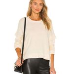 Central Park West Sycamore Fringe Sweater in Cream Photo 1