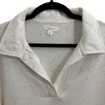 Colsie Cream Multicolor Collared Lounge Sweatshirt Photo 2