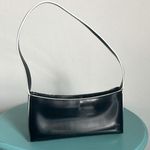 DKNY City Chic Black Minimalist Black Handbag with White Contrast Trim Purse Photo 0