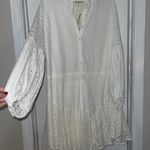 White Lace Dress Long Sleeve Size L Photo 7